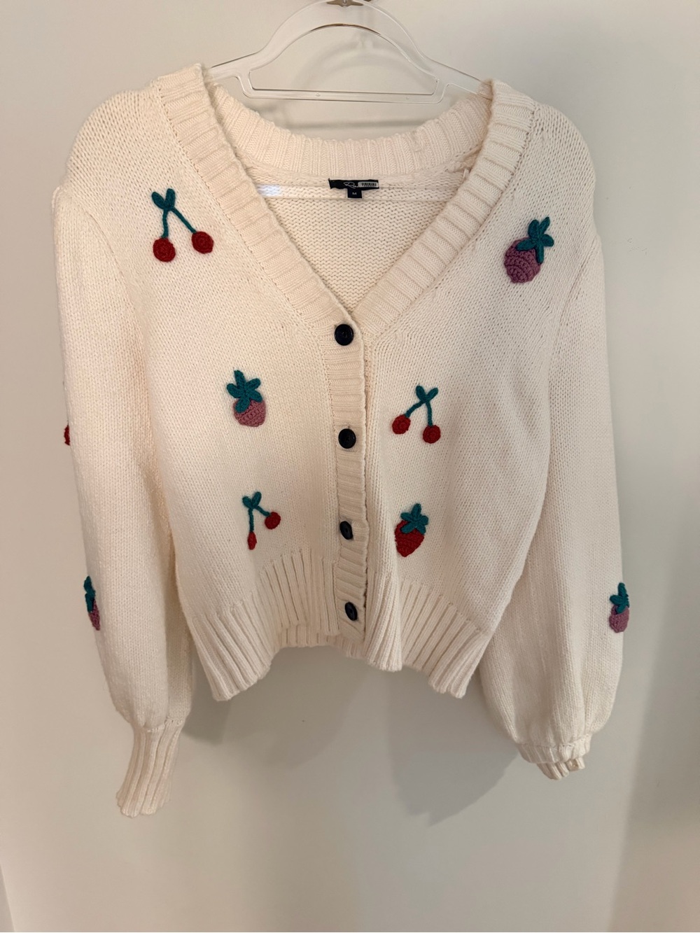 Rails Ester Cardigan | Cream Cherry Strawberry | Size Medium